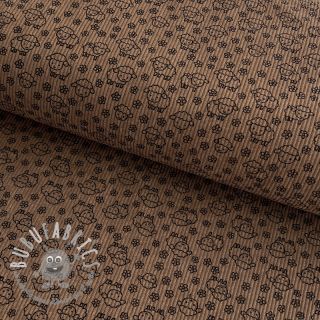 Velluto a coste STRETCH Little sheep taupe