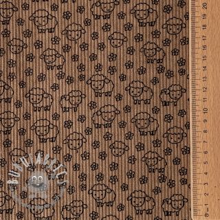 Velluto a coste STRETCH Little sheep taupe