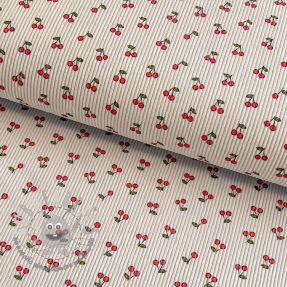 Velluto a coste STRETCH Little cherry light sand