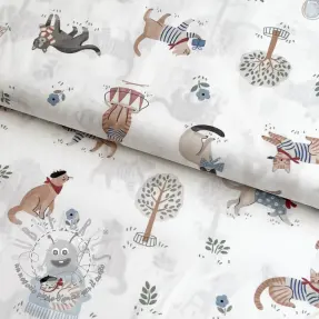 Tessuto di cotone Vive la France design A digital print