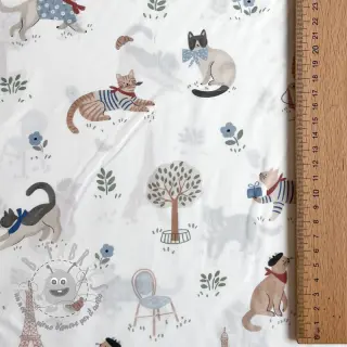 Tessuto di cotone Vive la France design A digital print