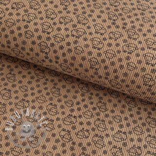 Velluto a coste STRETCH Little sheep sand