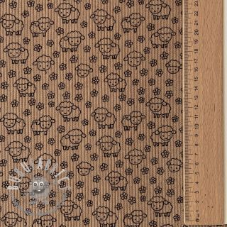 Velluto a coste STRETCH Little sheep sand