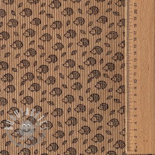 Velluto a coste STRETCH Little hedgehog sand