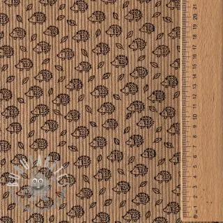 Velluto a coste STRETCH Little hedgehog sand
