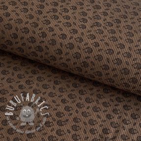 Velluto a coste STRETCH Little hedgehog taupe