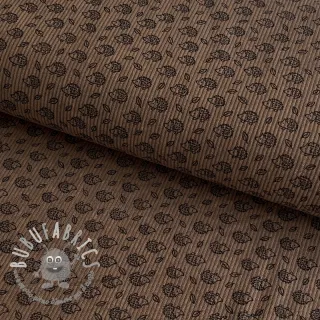 Velluto a coste STRETCH Little hedgehog taupe