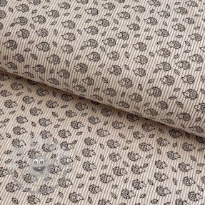 Velluto a coste STRETCH Little hedgehog light sand