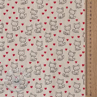 Velluto a coste STRETCH Little foxes light sand