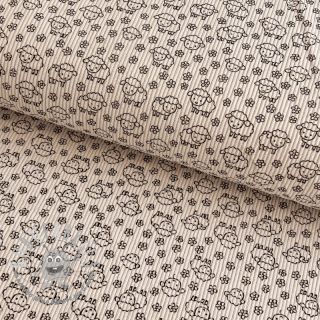 Velluto a coste STRETCH Little sheep light sand