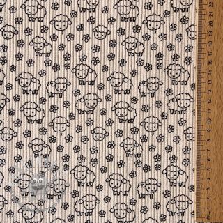 Velluto a coste STRETCH Little sheep light sand