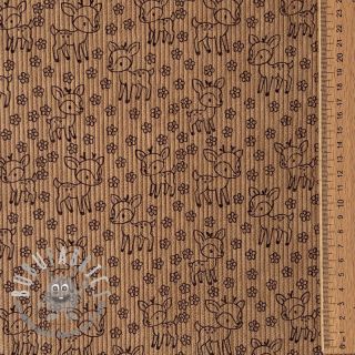 Velluto a coste STRETCH Little deer sand