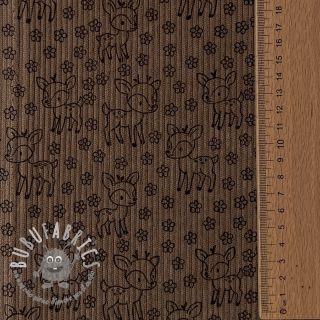 Velluto a coste STRETCH Little deer taupe
