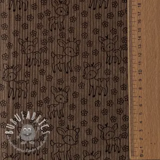 Velluto a coste STRETCH Little deer taupe