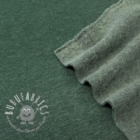Felpa garzata JOGGING dark green melange