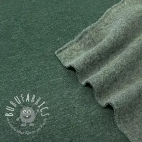 Felpa garzata JOGGING dark green melange