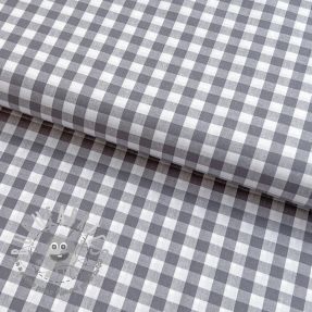 Tessuto di cotone Check grey