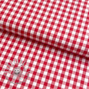 Tessuto di cotone Check red