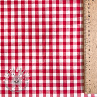 Tessuto di cotone Check red