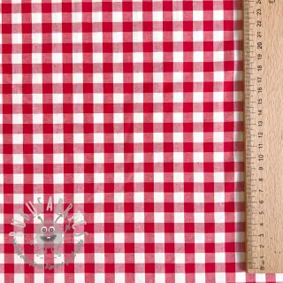 Tessuto di cotone Check red