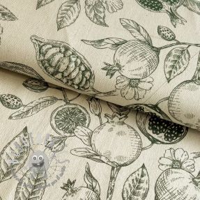 Tessuto decorativo RUSTIC VINTAGE PRINT Granata kaki