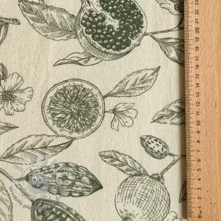 Tessuto decorativo RUSTIC VINTAGE PRINT Granata kaki