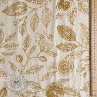 Tessuto decorativo RUSTIC VINTAGE PRINT Granata peanut