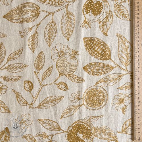 Tessuto decorativo RUSTIC VINTAGE PRINT Granata peanut