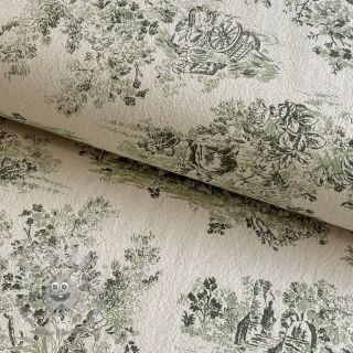 Tessuto decorativo RUSTIC VINTAGE PRINT Gabrielle kaki
