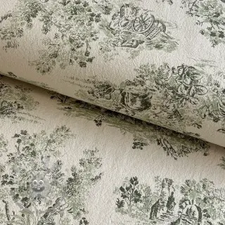 Tessuto decorativo RUSTIC VINTAGE PRINT Gabrielle kaki