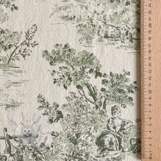 Tessuto decorativo RUSTIC VINTAGE PRINT Gabrielle kaki