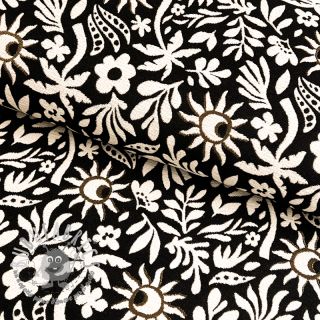 Tessuto decorativo jacquard Sunlight noir