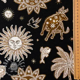 Tessuto decorativo jacquard Pygmalion noir