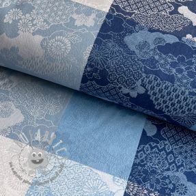 Tessuto decorativo FRENCH TABLE CLOTH JACQUARD Niwa allover indigo