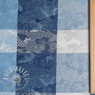 Tessuto decorativo FRENCH TABLE CLOTH JACQUARD Niwa allover indigo