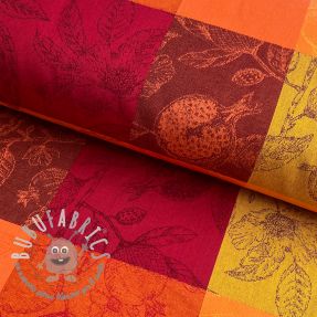 Tessuto decorativo FRENCH TABLE CLOTH JACQUARD Cabosse allover harissa