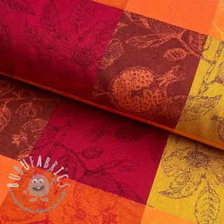 Tessuto decorativo FRENCH TABLE CLOTH JACQUARD Cabosse allover harissa
