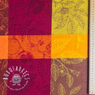 Tessuto decorativo FRENCH TABLE CLOTH JACQUARD Cabosse allover harissa