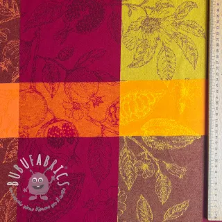 Tessuto decorativo FRENCH TABLE CLOTH JACQUARD Cabosse allover harissa