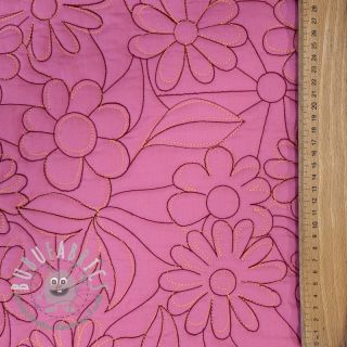 Tessuto trapuntato Flowers pink