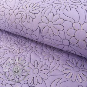 Tessuto trapuntato Flowers lavender