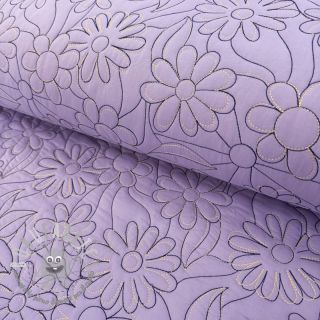 Tessuto trapuntato Flowers lavender