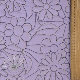 Tessuto trapuntato Flowers lavender