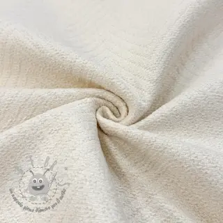 Tessuto decorativo jacquard Saxo ecru