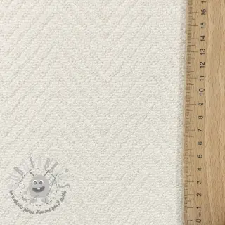 Tessuto decorativo jacquard Saxo ecru