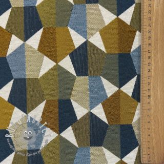Tessuto decorativo jacquard Mustang blue