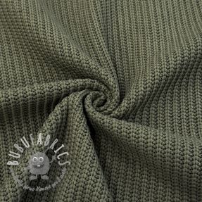 Tessuti per maglioni BIG KNIT camo green