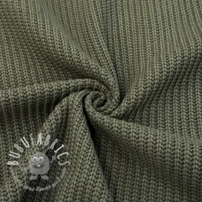 Tessuti per maglioni BIG KNIT camo green
