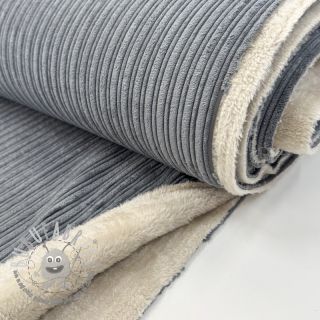 Velluto a coste Cofur fleece grey