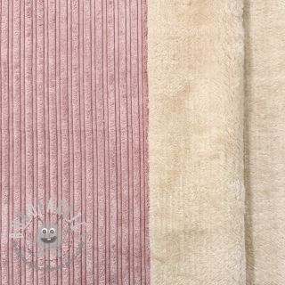 Velluto a coste Cofur fleece rose